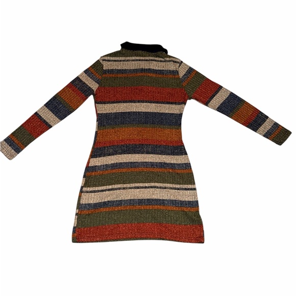 Available by Angela Fashion Striped Large Sweater Dress, Fall Colors, 70’s Style - Picture 2 of 5